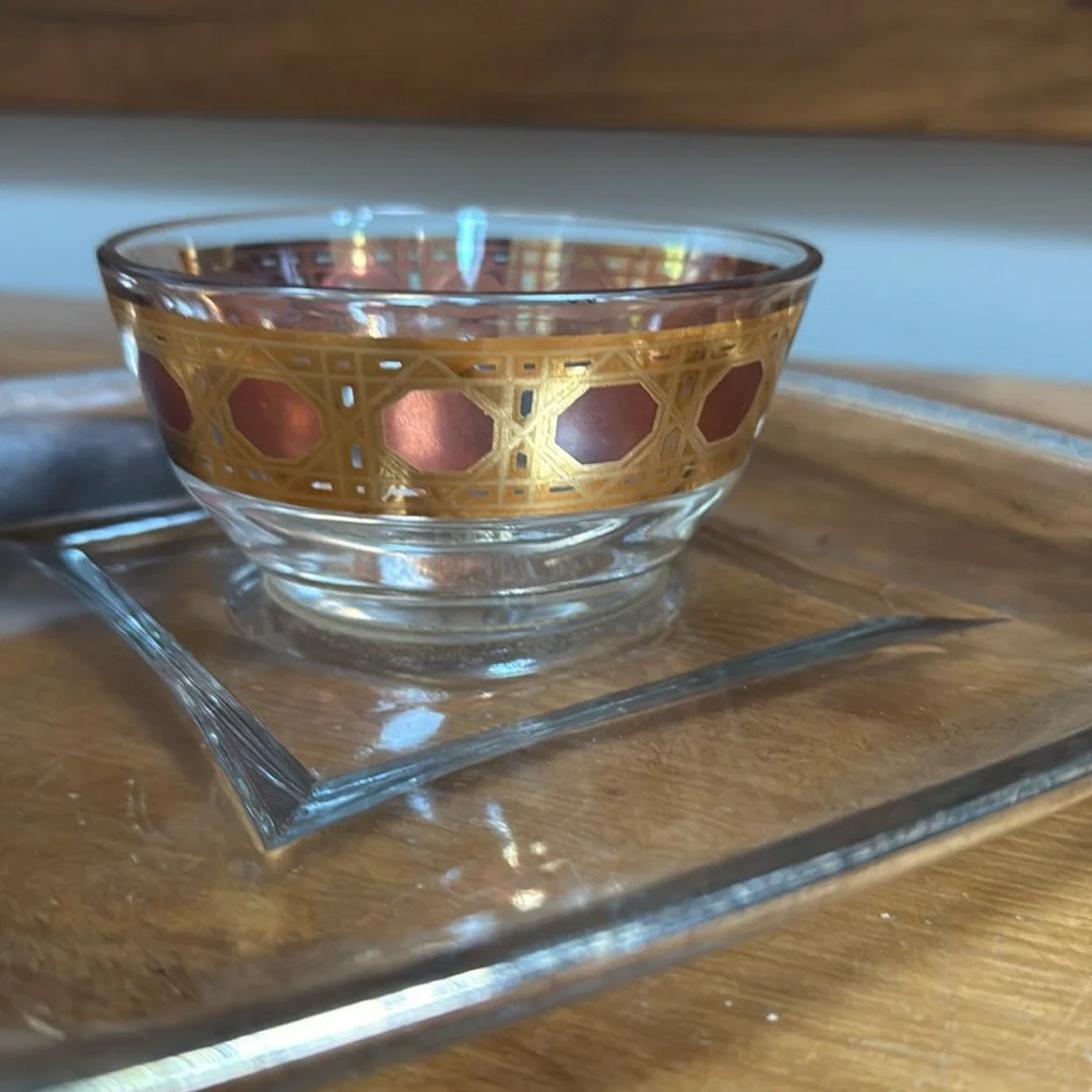 Vintage Georges Briard 22K Overlay Serving Tray
